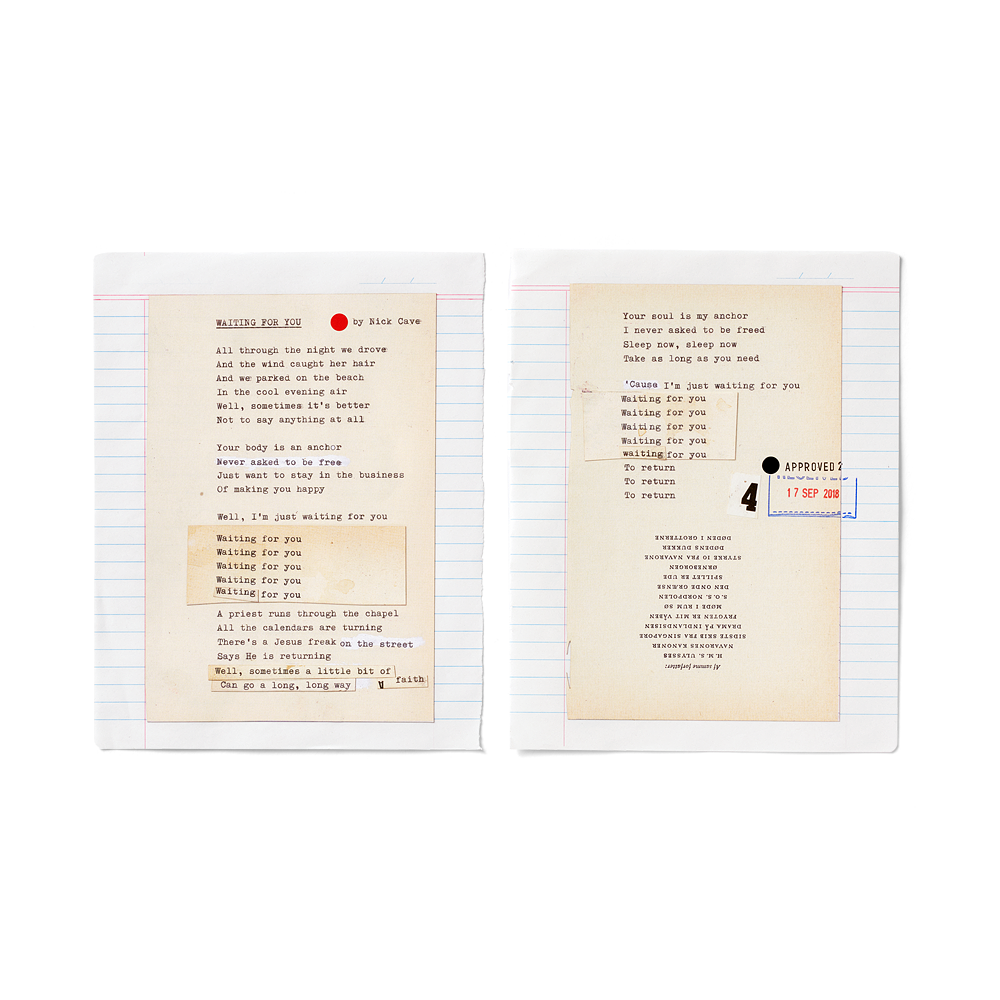 You'　by　Nick　Limited　Cave　Sheets　Edition　For　Cave–　Things　Waiting　Lyric