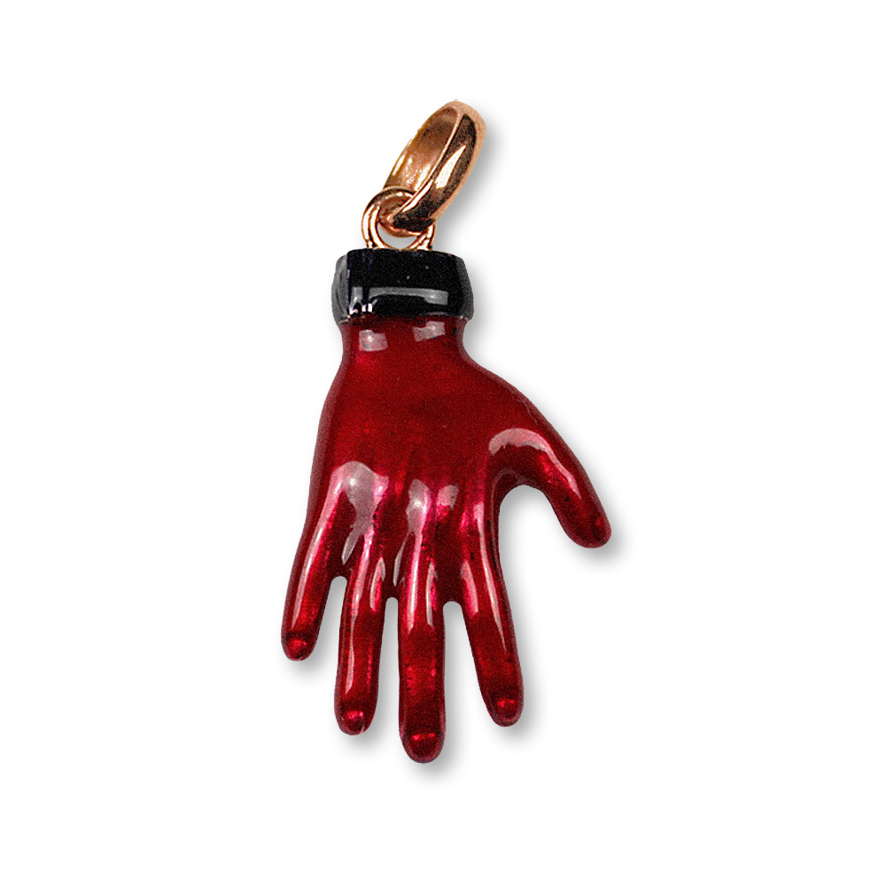 Nick Cave Red Hand Charm Necklace Cave Things - Main Image